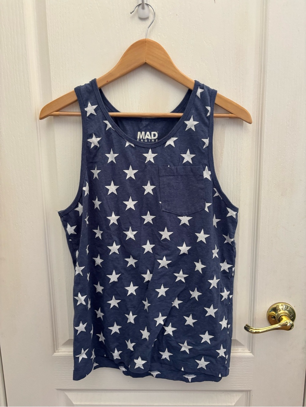 MAD Engine Navy Woman’s Star Graphic Tank
